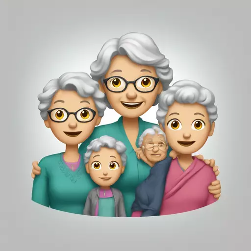 granny with family emoji