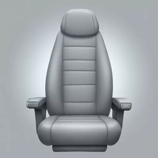 airplane seat light gray frontal emoji