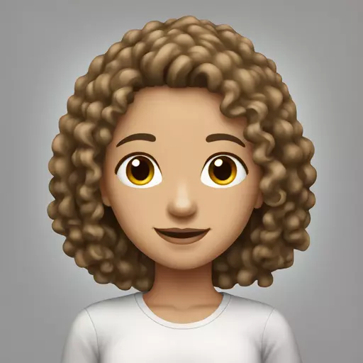 Girl with straight, light brown hair and black curls emoji | AI Emoji Generator emoji emoji