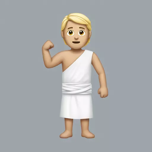 White man with his arm bandaged emoji