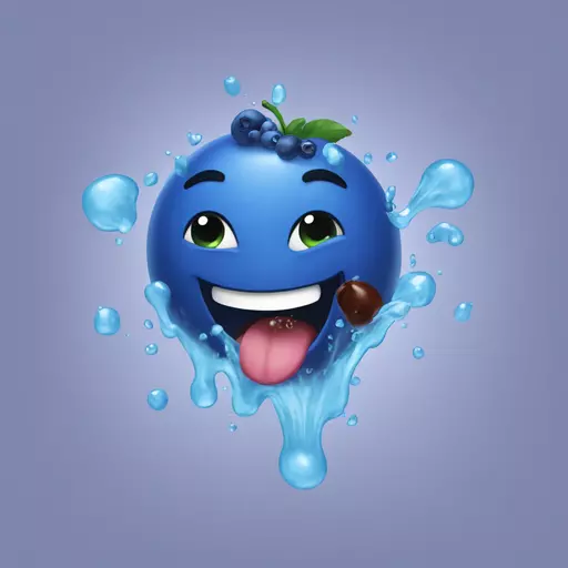 blueberry squirting emoji