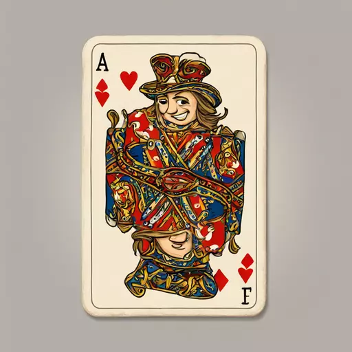 A stacked deck of traditional playing cards. The backside of the cards is showing. emoji