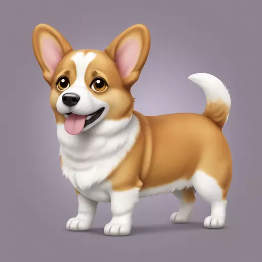 Corgi, full body, puppy emoji