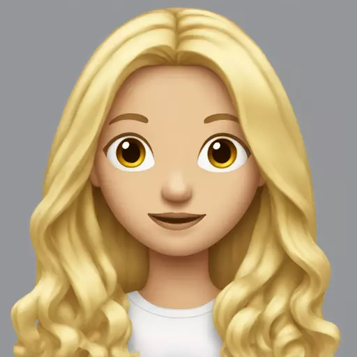 Blonde girl with long hair emoji