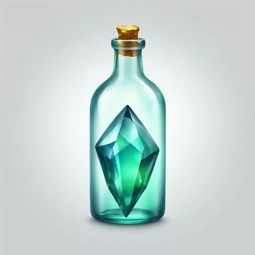 bottle and gem on white emoji