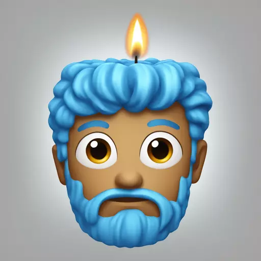 woozy blue candle emoji