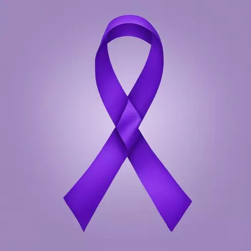 purple awareness ribbon emoji
