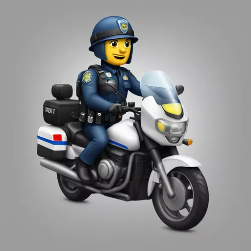 motorbike police emoji
