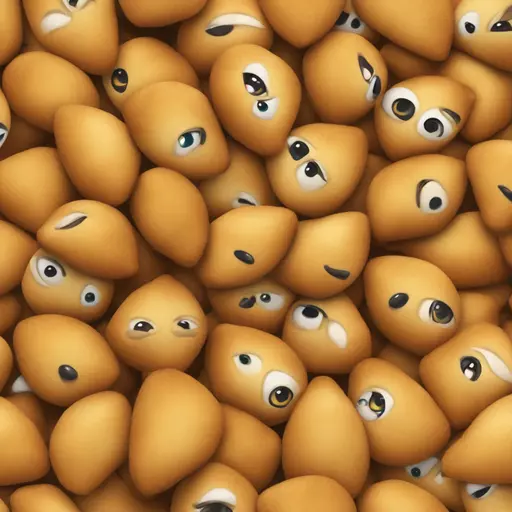 Coxinha de óculos emoji