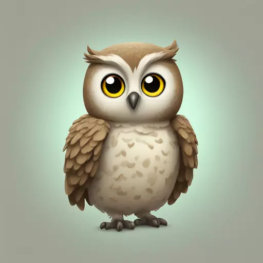 Cute owl emoji