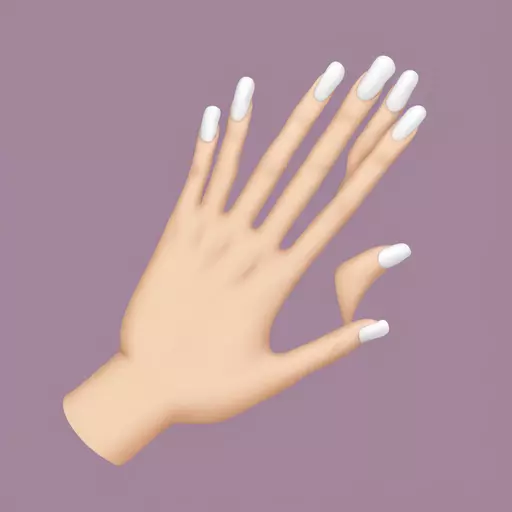 Hand with French tips emoji