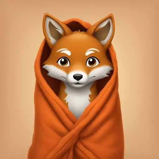 fox in blanket emoji