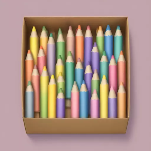 pastel crayons in box emoji