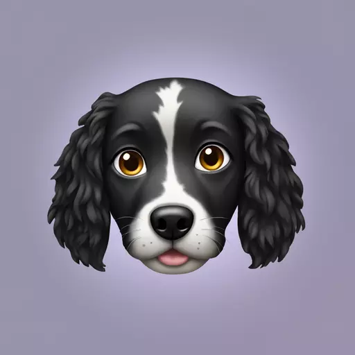 Black dirty female dog emoji