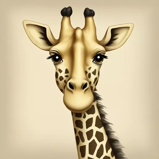 Block print giraffe emoji