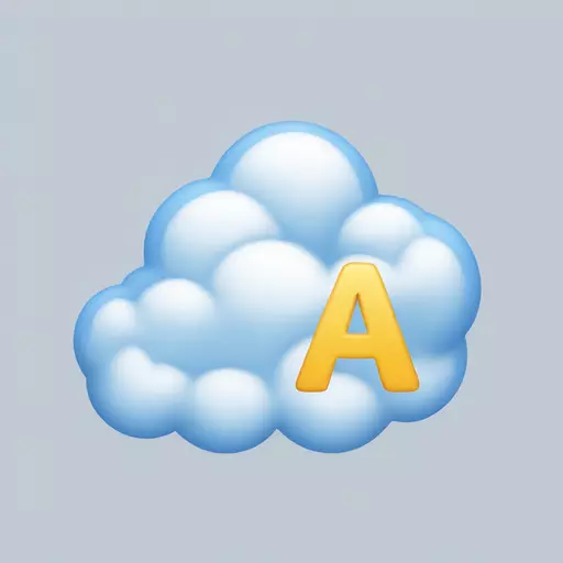 Create an emoji that is a cloud with the letter A in the middle of it emoji