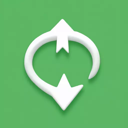 White arrow on green background pointing upwards to the right. emoji