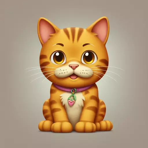 Cute Garfield cat emoji