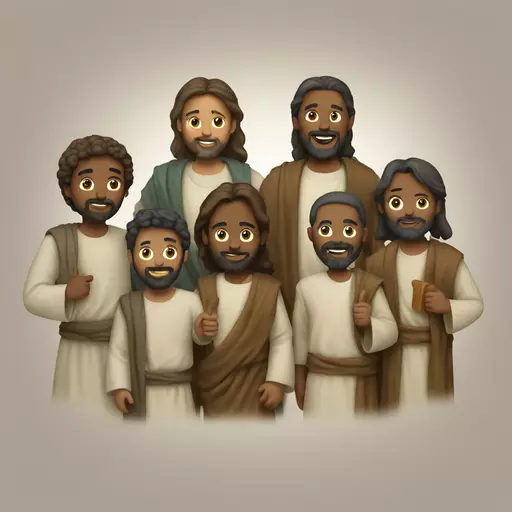 disciples with Jesus emoji