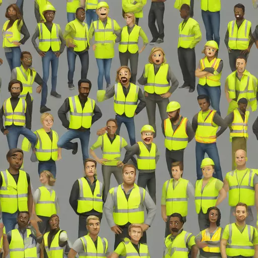Fluorescent yellow vests emoji