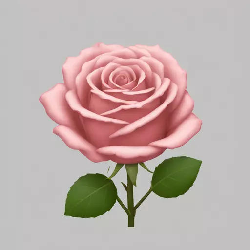 open rose front view emoji
