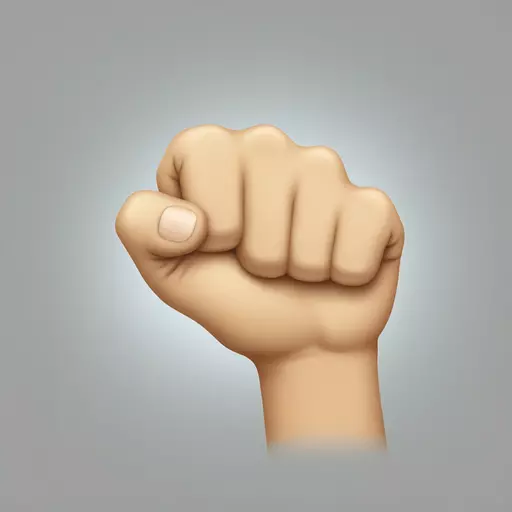 Fist with fingers covering thumb emoji