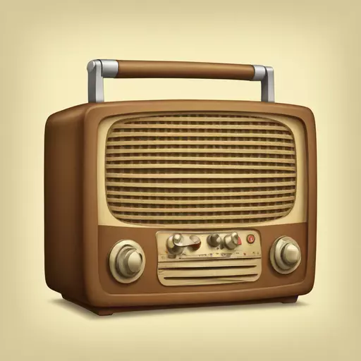 cartoon vintage radio emoji