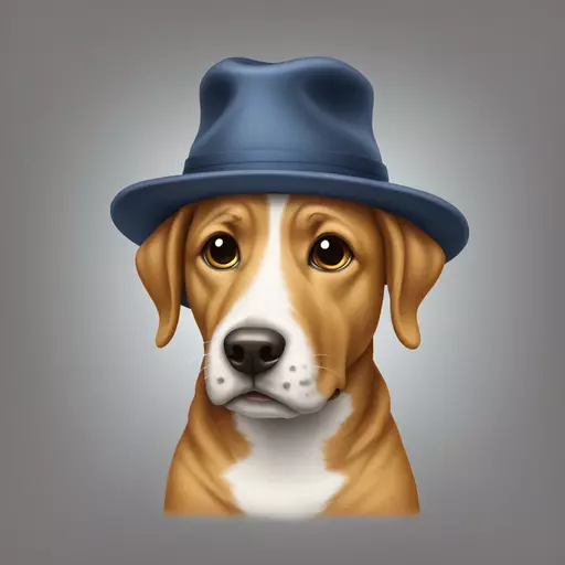 dog with hat emoji