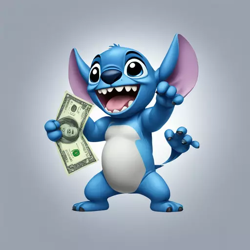 stitch throwing money emoji