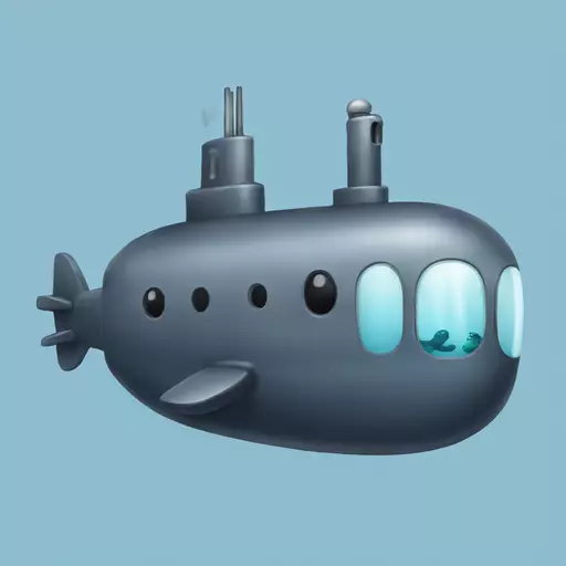 Cute submarine emoji