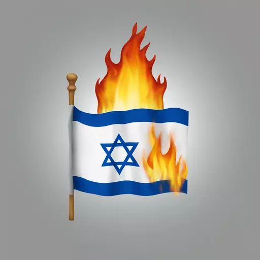 israel flag on fire emoji