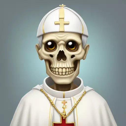 pope skeleton emoji