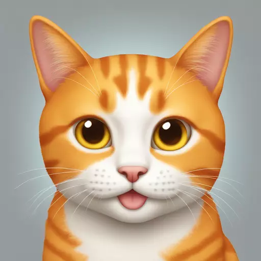 Cute orange cat emoji