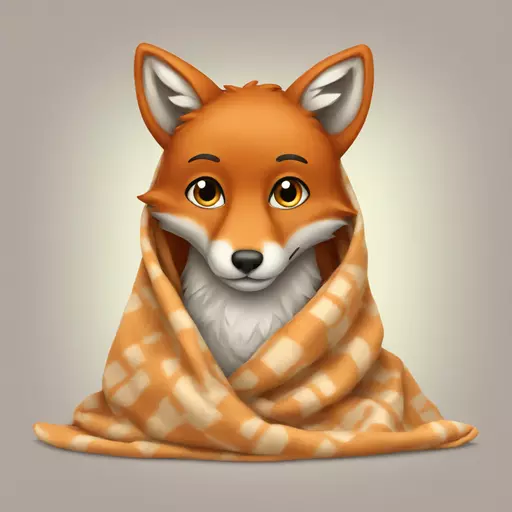 fox in blanket emoji