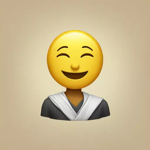 Enlightened smiley emoji