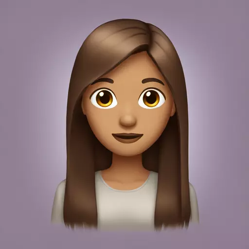 Brown straight hair emoji