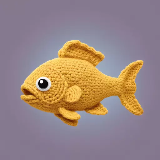 a fish is crochet emoji