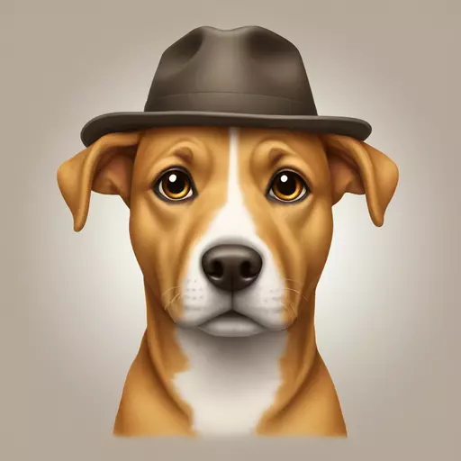 dog with hat emoji
