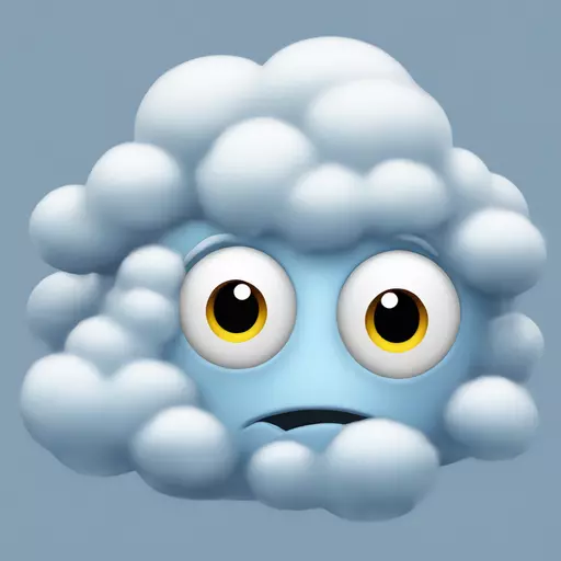 cloud with eyes emoji