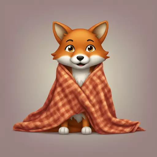 fox in blanket emoji