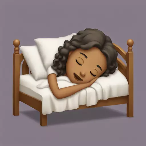 Girl asleep in bed emoji