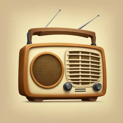 cartoon vintage radio emoji