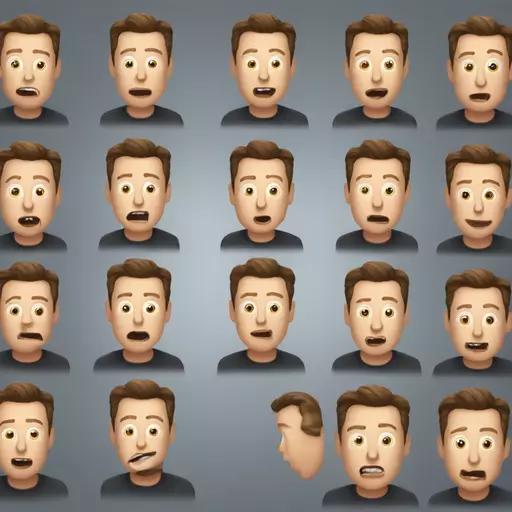 Elon musk mewing emoji