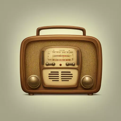 cartoon vintage radio emoji