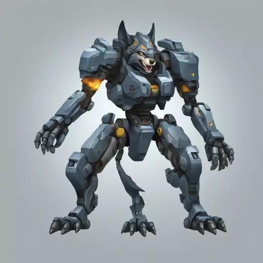 mecha wolf emoji