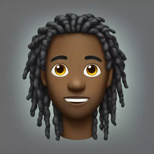 Black man with dreadlocks emoji