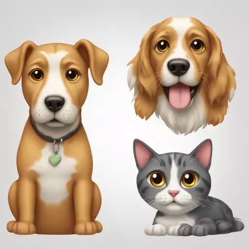 Dog and cat emoji