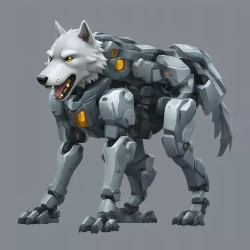 mecha wolf emoji