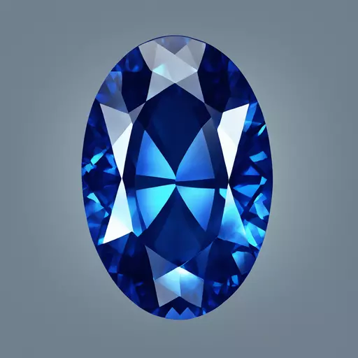 sapphire oval gem emoji