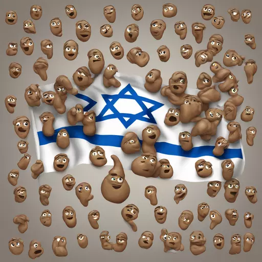 Men poop on Israeli flag emoji